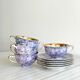 Wawel purple porcelain service, Poland 1970.