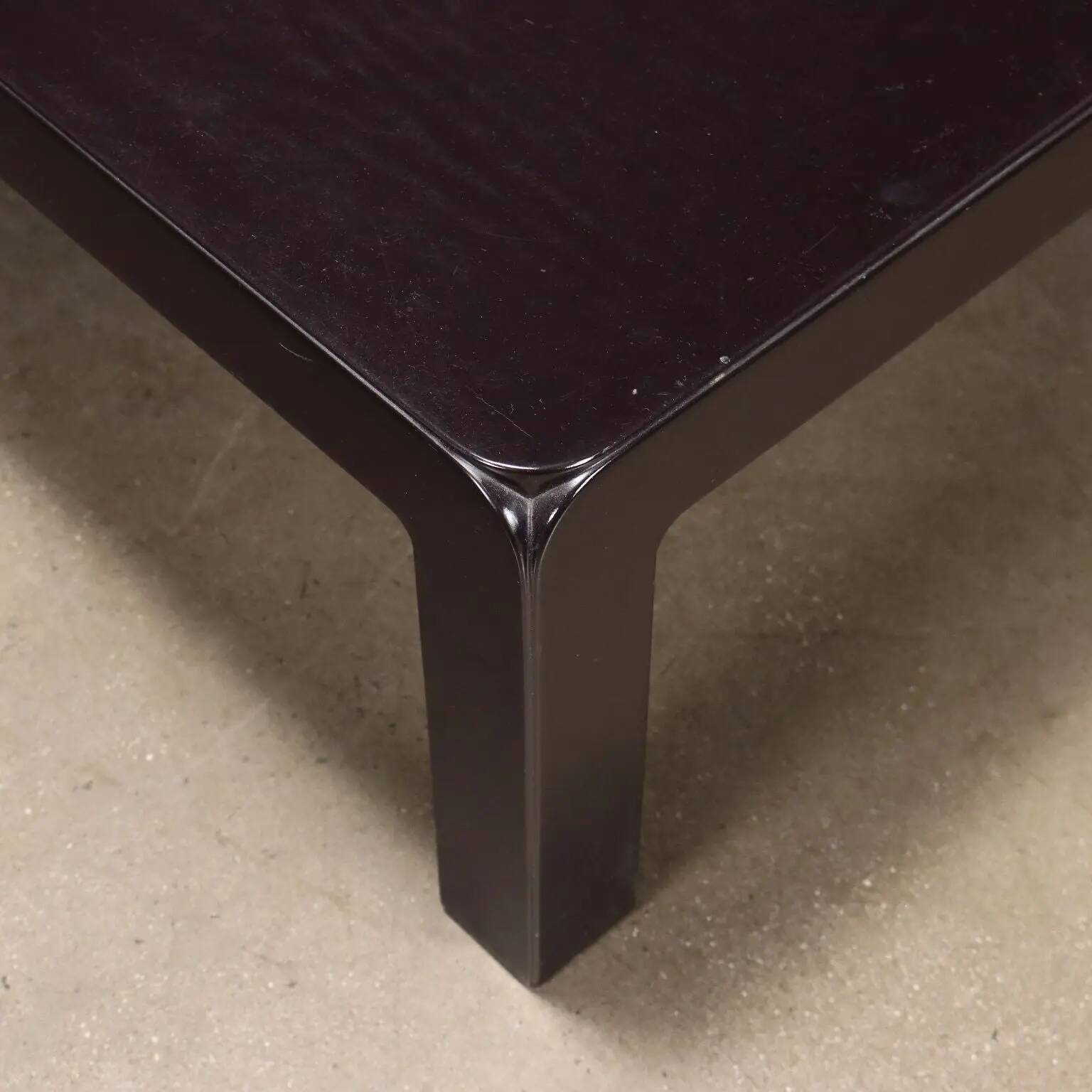Vintage lacquered wooden coffee table, Italy, 1970s-1980s.