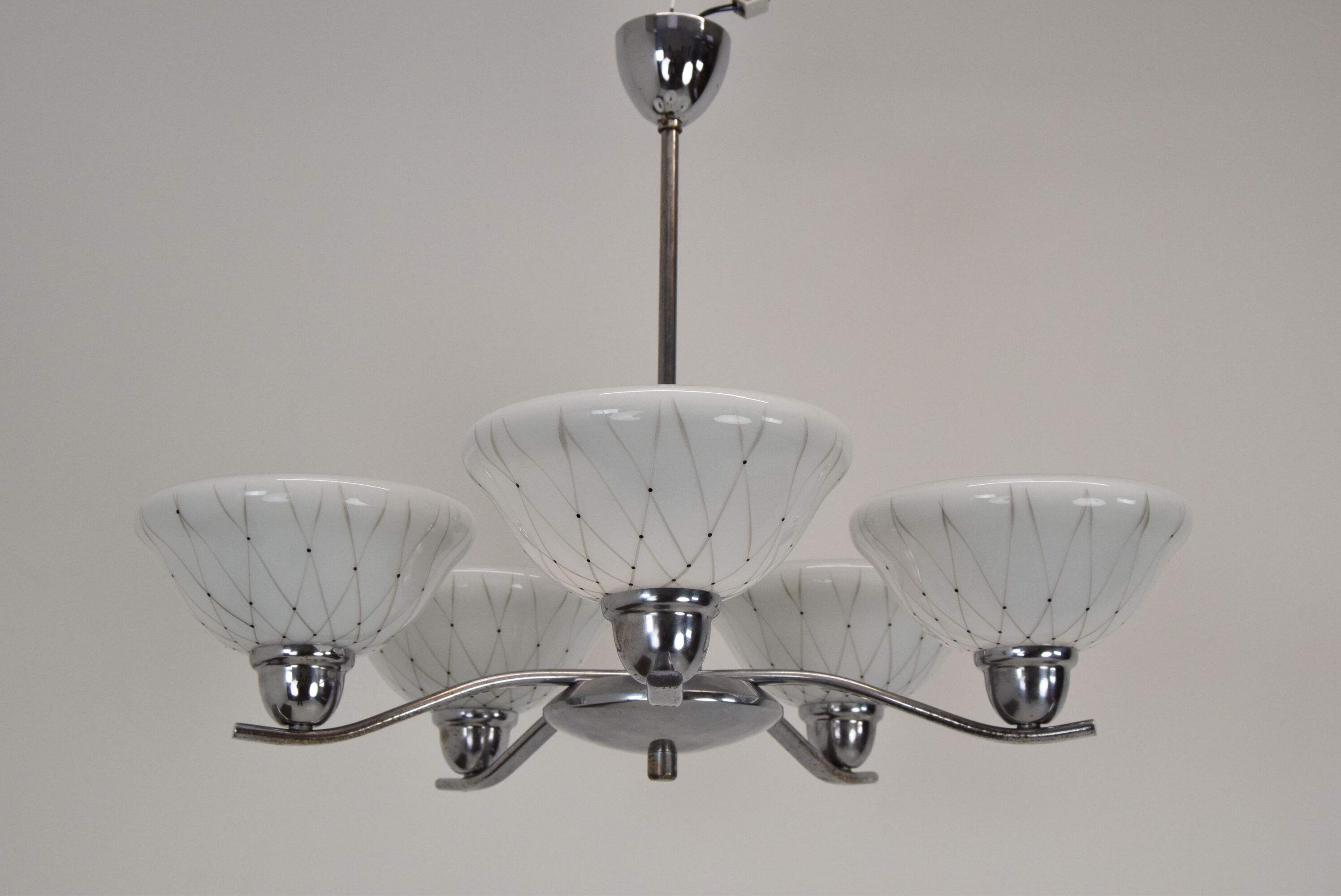 Mid-century Chandelier by company Drukov,1960's.