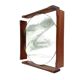 Mid-century teak table / wall mirror / vanity, Italy 1960s