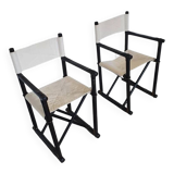 Extremely rare set of director's chairs by Pierantonio Bonacina