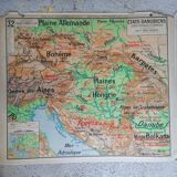 Old school map Vidal Lablache No. 32 Danubian States.