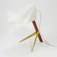 Two white desk lamps "Billy TL" by J.T. Kalmar, Vienna, mid-century style.
