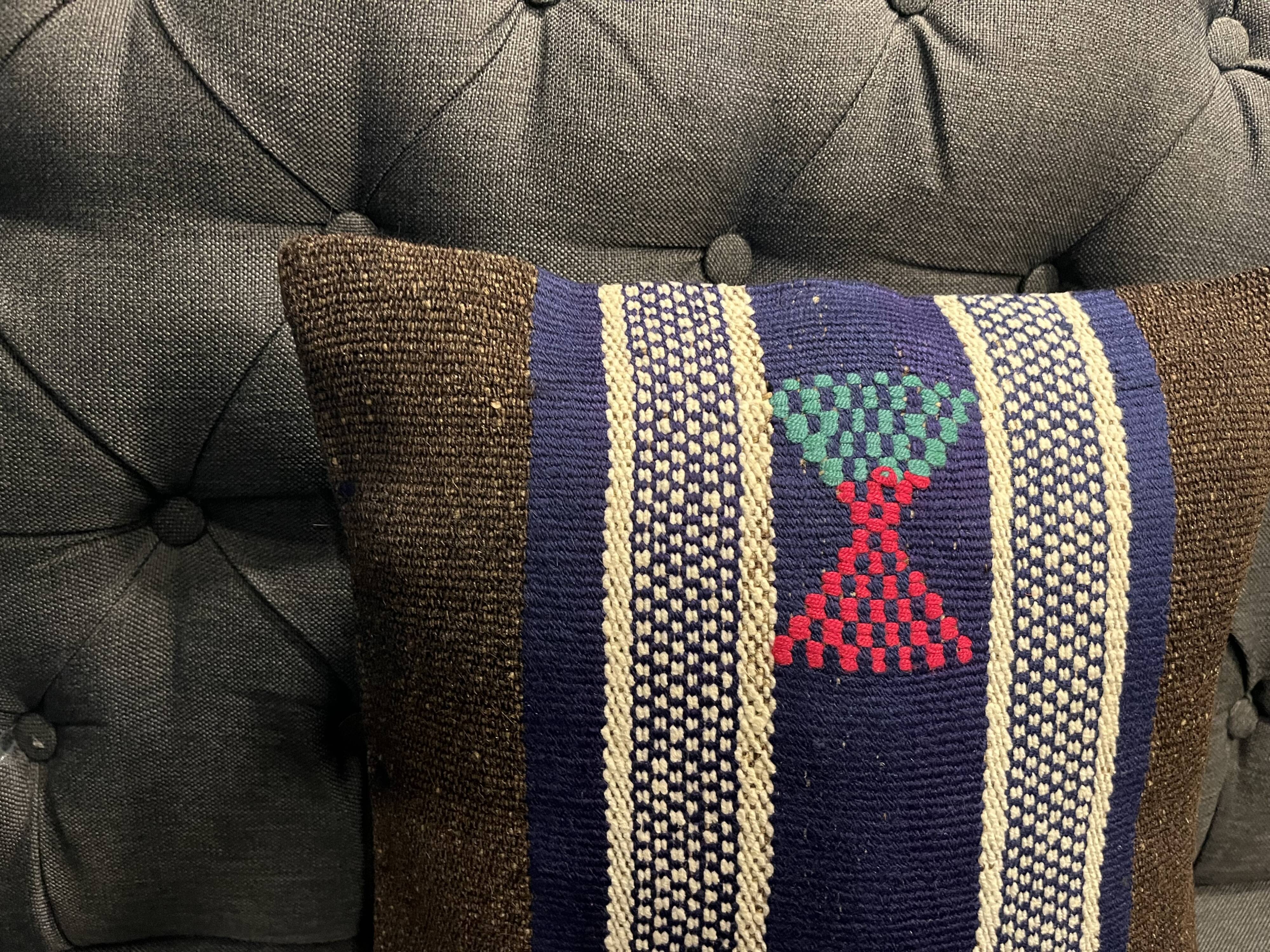 Housse de coussin vintage foncé