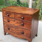 Commode anglaise en bois 19ème avec 4 tiroirs