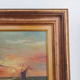 Tableau vue mer. Excellent état.