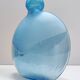 Round Cyan Murano Glass Bottle by Alfredo Barbini, Italy, 1980s
