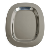 Plateau rectangulaire en inox design angulaire