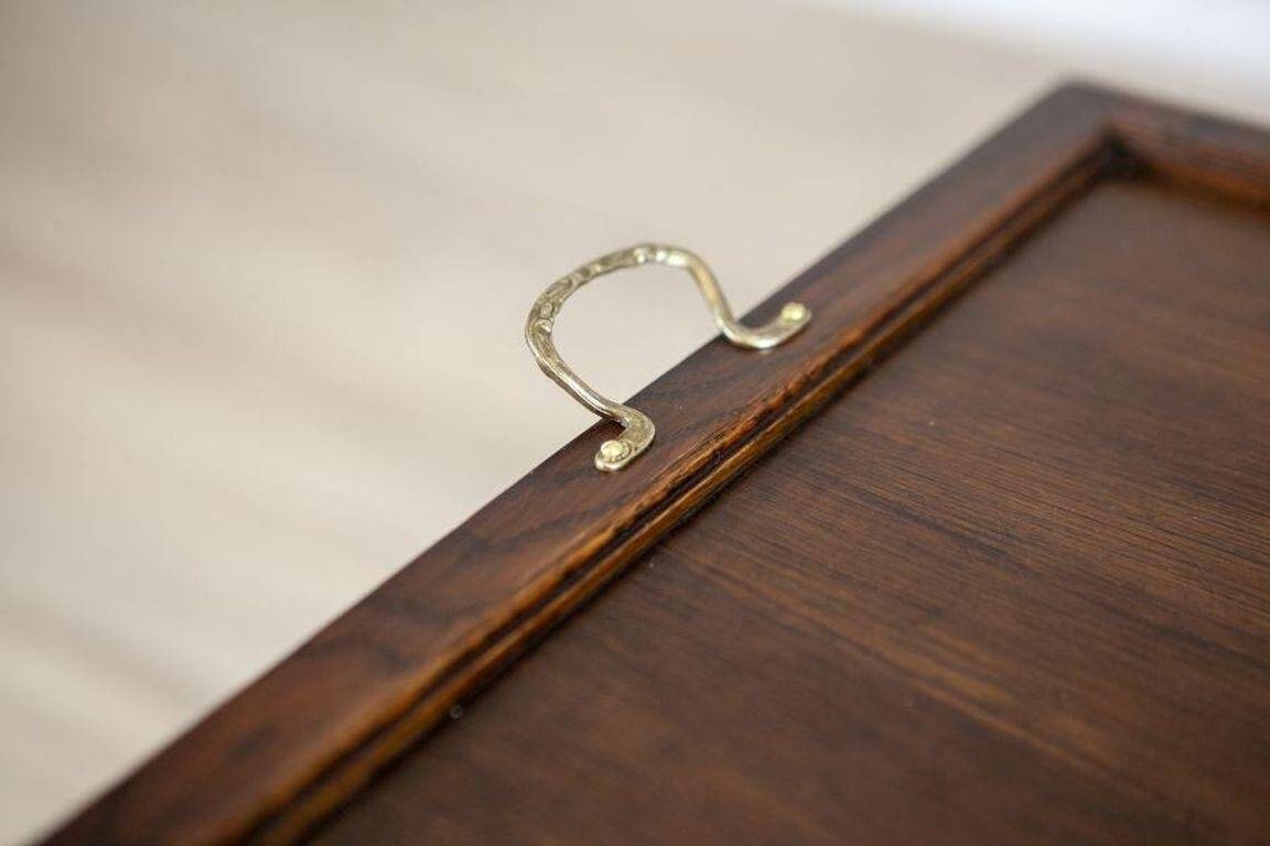 Early 20th Century Oak Tea Cabinet with Tray, 1950s