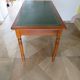 Minister's desk style L. Philippe – 2 drawers – cherry wood – faux leather desk mat