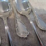 12 silver-plated mocha spoons by Christofle Marly, 10cm
