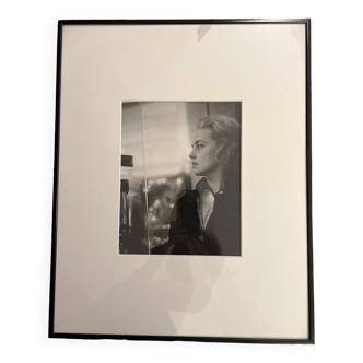 Silver print photo of Jeanne Moreau