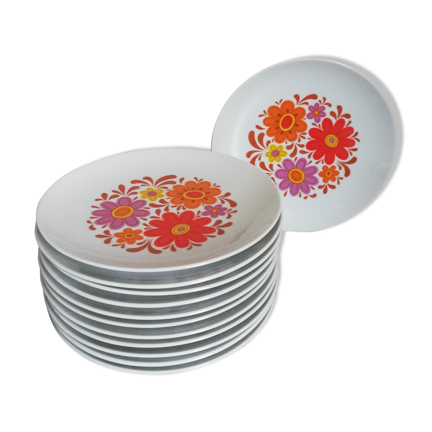 Service 12 plates winterling Bavaria 70s