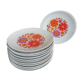 Service 12 plates winterling Bavaria 70s