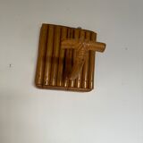 Pair patere vintage bamboo