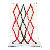 Small vintage beni ouarain rug