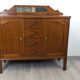Art Deco mahogany sideboard – 4 drawers, 2 doors, beveled mirror, 1930s