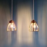Suspension design en laiton et verre transparent (5 disponibles)