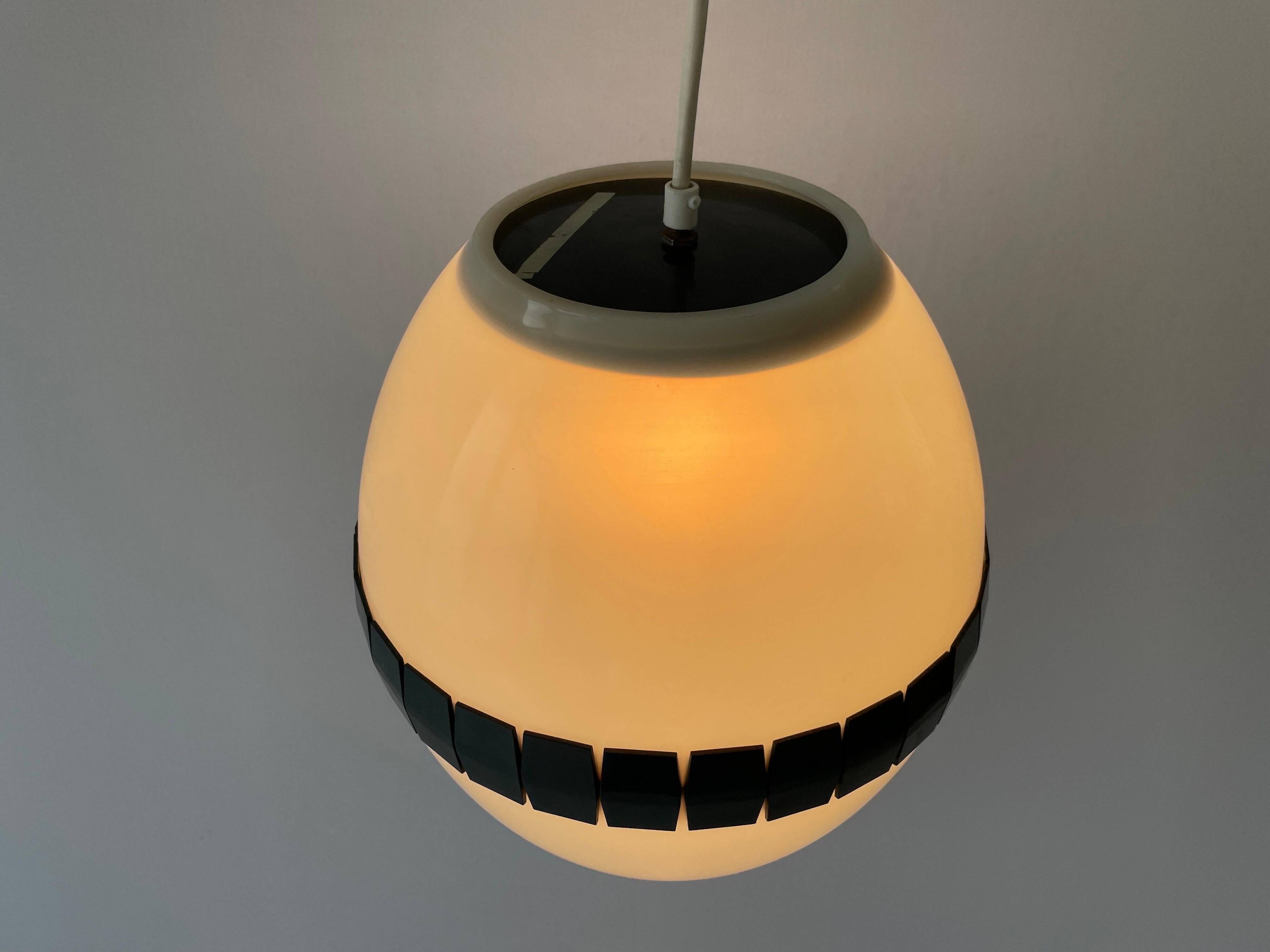 Plexiglass ceiling light in the shape of an egg, 1960s, Italy