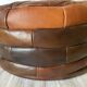 Patchwork leather pouf from the 70s and 80s