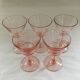 Set of 5 rosé glasses