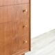 Midcentury Teak And Brass Chest Of Drawers Tallboy. Vintage Modern Retro