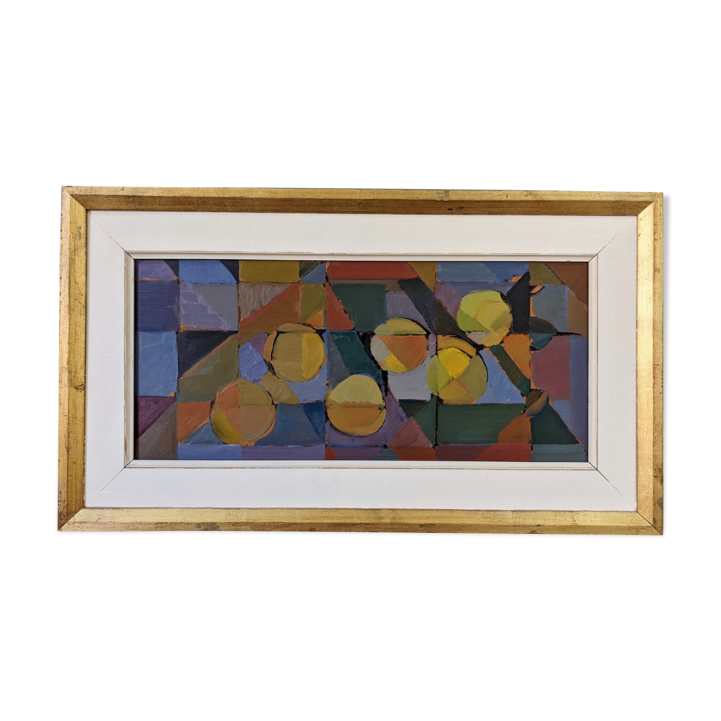 Swedish abstract oil painting from mid-century 1950