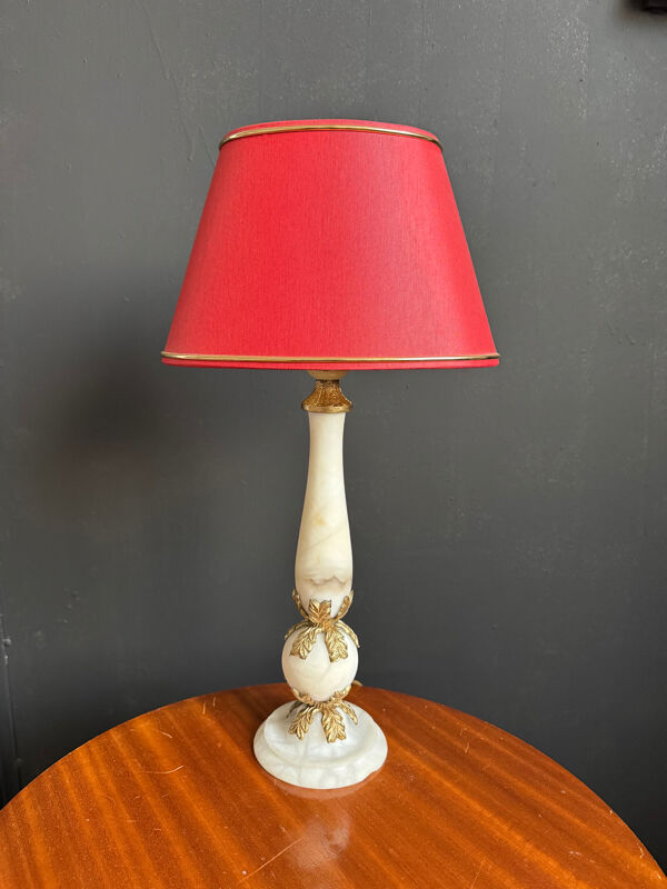 Lampe colonne albâtre années 60