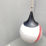 Hanging Pendant Lamp with Round Glass Shade