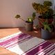 Handwoven recycled cotton rug - 40 x 60 cm
