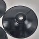 Suspensions in black enamelled sheet metal