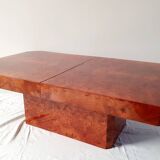 Elm burl coffee table, 70s