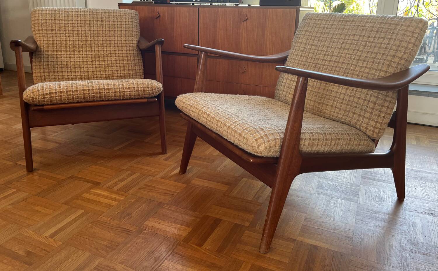 Pair of scandinavian armchairs, 1960s