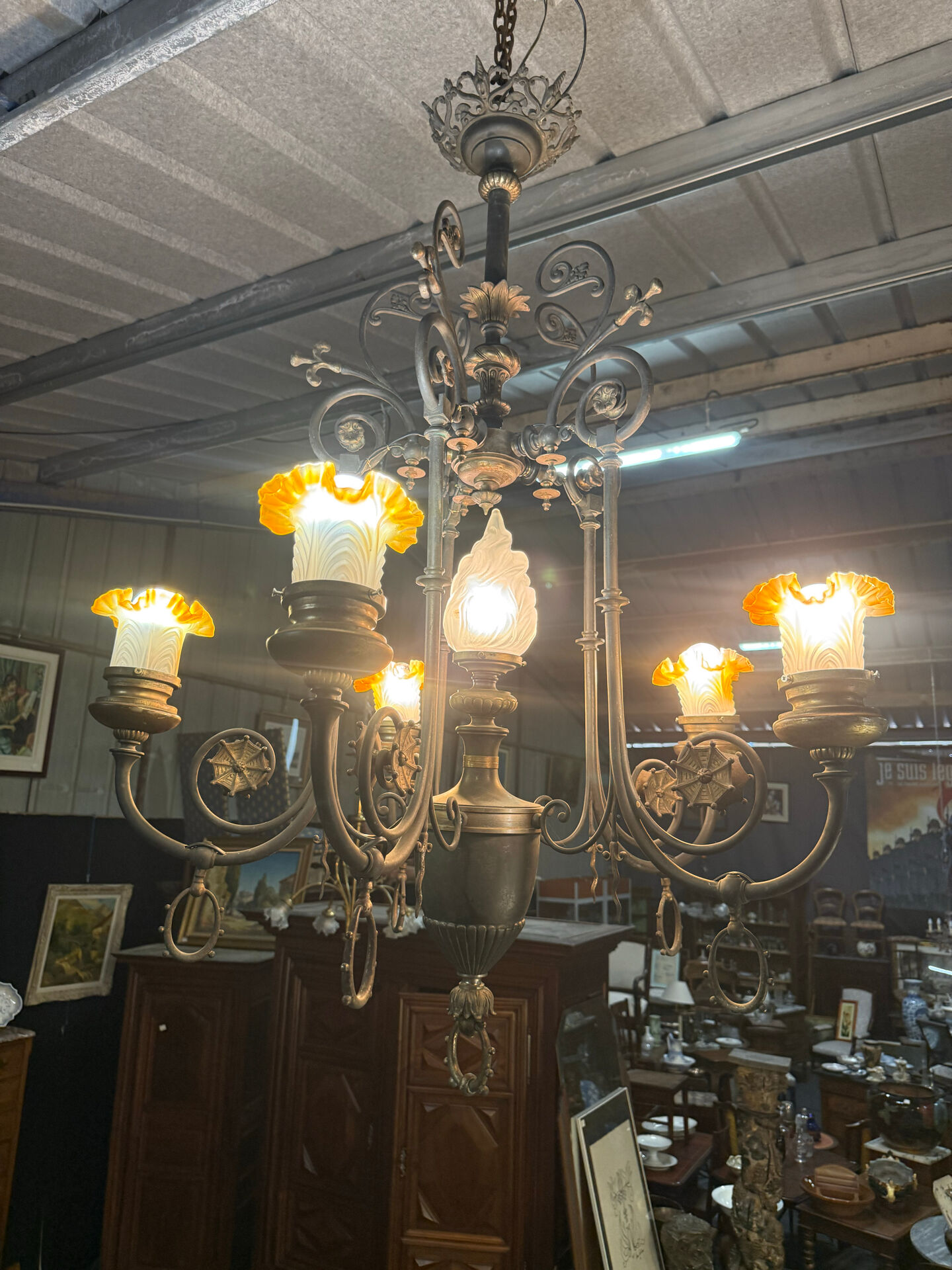 Lustre Napoléon III 6 feux