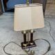Double column lamp "Le Dauphin" – Turtle shell effect and brass