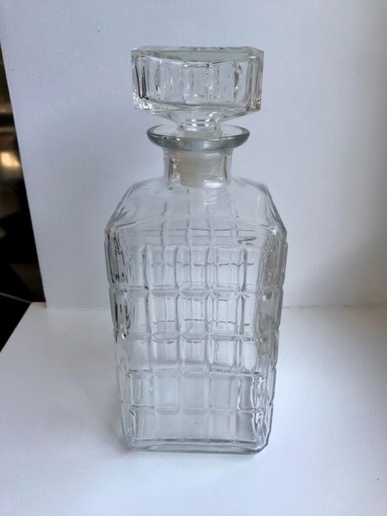 70s glass whisky decanter