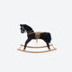 Vintage Mid-Century Wooden Rocking Horse Circa 1960s, Stuffed With Straw