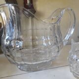 2 antique glass pitchers
