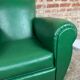 Armchairs (the pair) vintage 1950 in dark green skaï