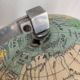 Vintage 1950 terrestrial globe Girard Barrère Forest - 29 cm