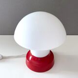 Lampe de table minimaliste, champignon, des années 70 rouge