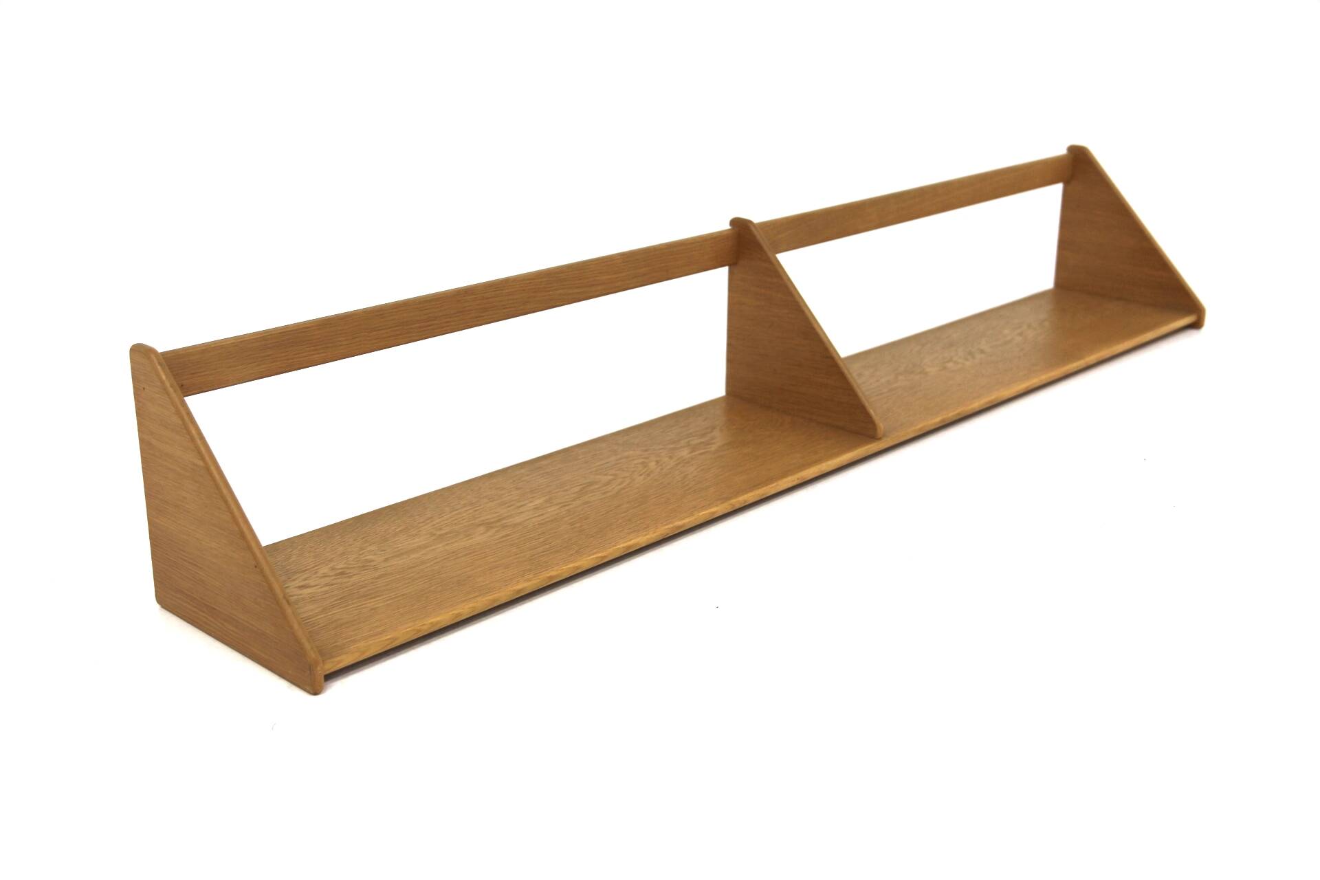 Scandinavian oak wall shelf, Denmark, 1960s