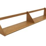 Scandinavian oak wall shelf, Denmark, 1960s