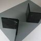 Black veined marble coffee table with smoked glass top, Italy 1970