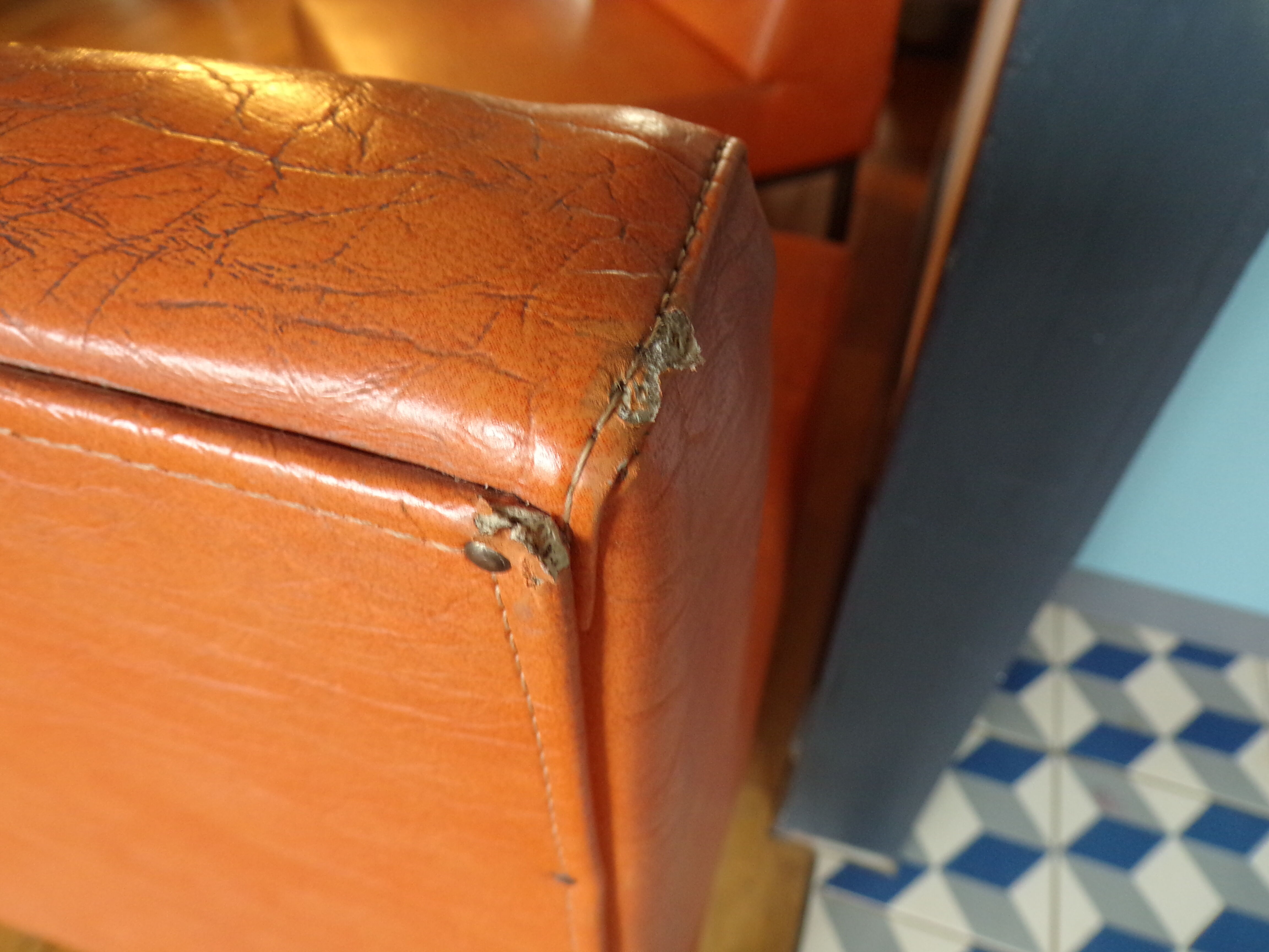 Trio of vintage low chairs