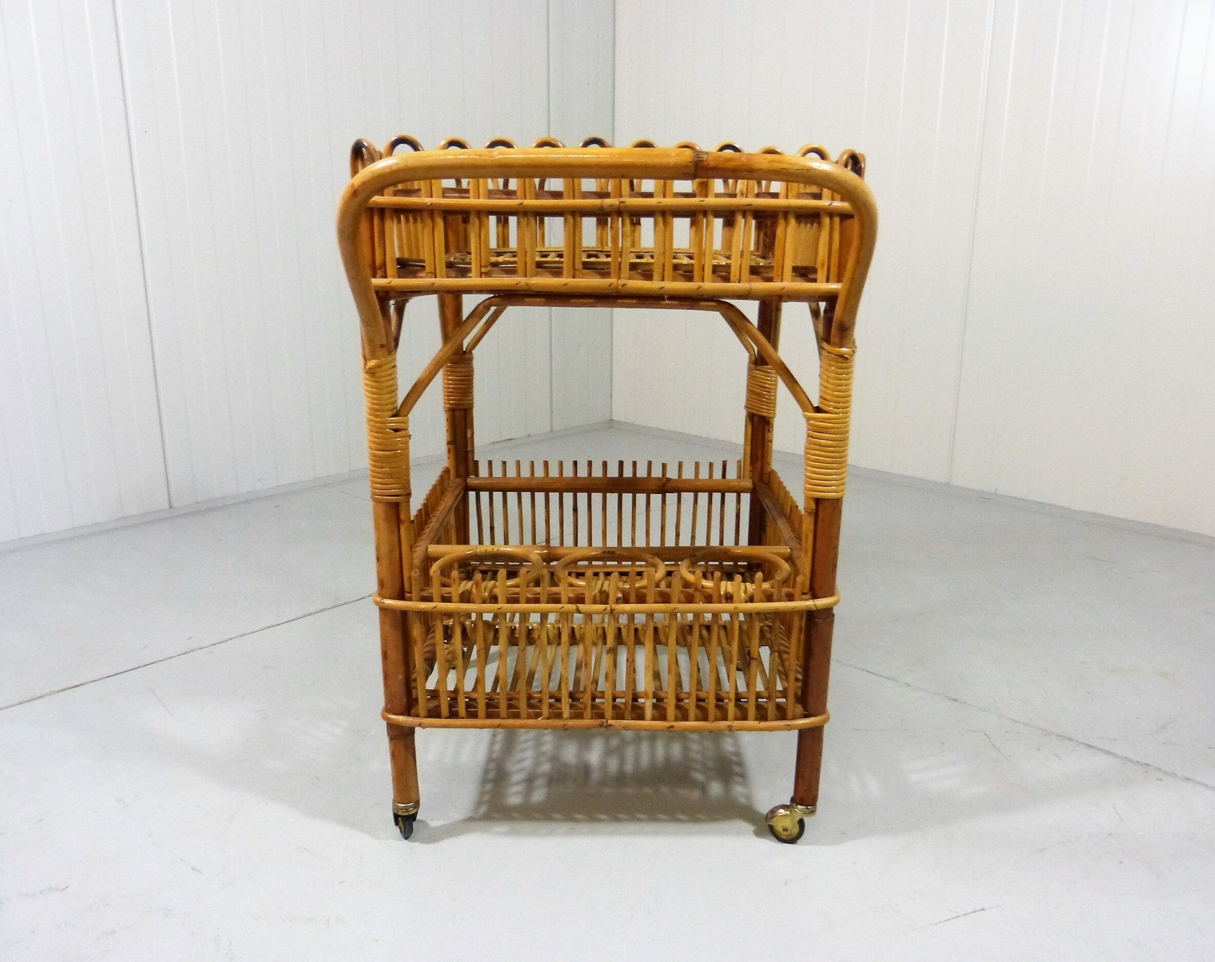 Rattan serving table 1950/60
