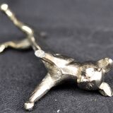 Silver metal knife holder set animals