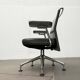 Postmodern swivel chairs model AC2 in leather by Antonio Cittero for Vitra, 1990s, set of 4.