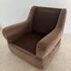 Old 3-seater sofa and vintage armchairs in French designer fabrics from the 70s, Beka brand