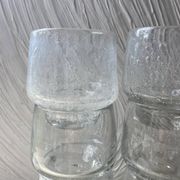 Set punch ou cocktail en verre soufflé bullé , esprit Biot